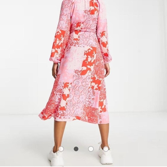 ASOS Multicolored Maxi Boho Dress size Medium - Picture 3 of 5